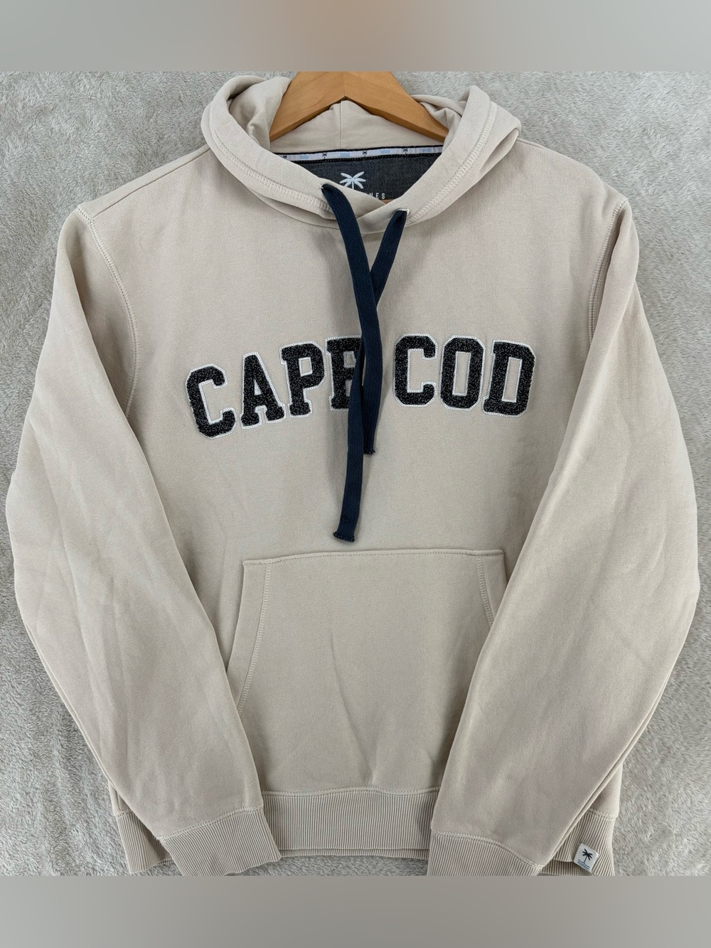 Desert Dunes Cape Cod Hoodie Sweatshirt Men's Medium Cream Organic Cotton Hoodie